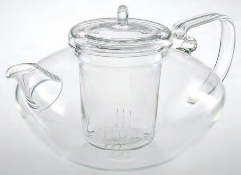 YAO üveg teáskanna (1,2l), üveg szűrővel képe