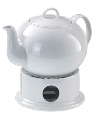 CLASSIC porcelán teáskanna (1l), melegítővel  képe